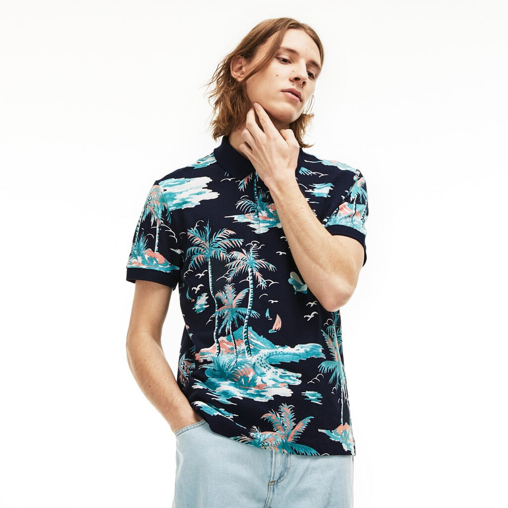 Men's Regular Fit Cotton Mini Piqué Polo / Lacoste
