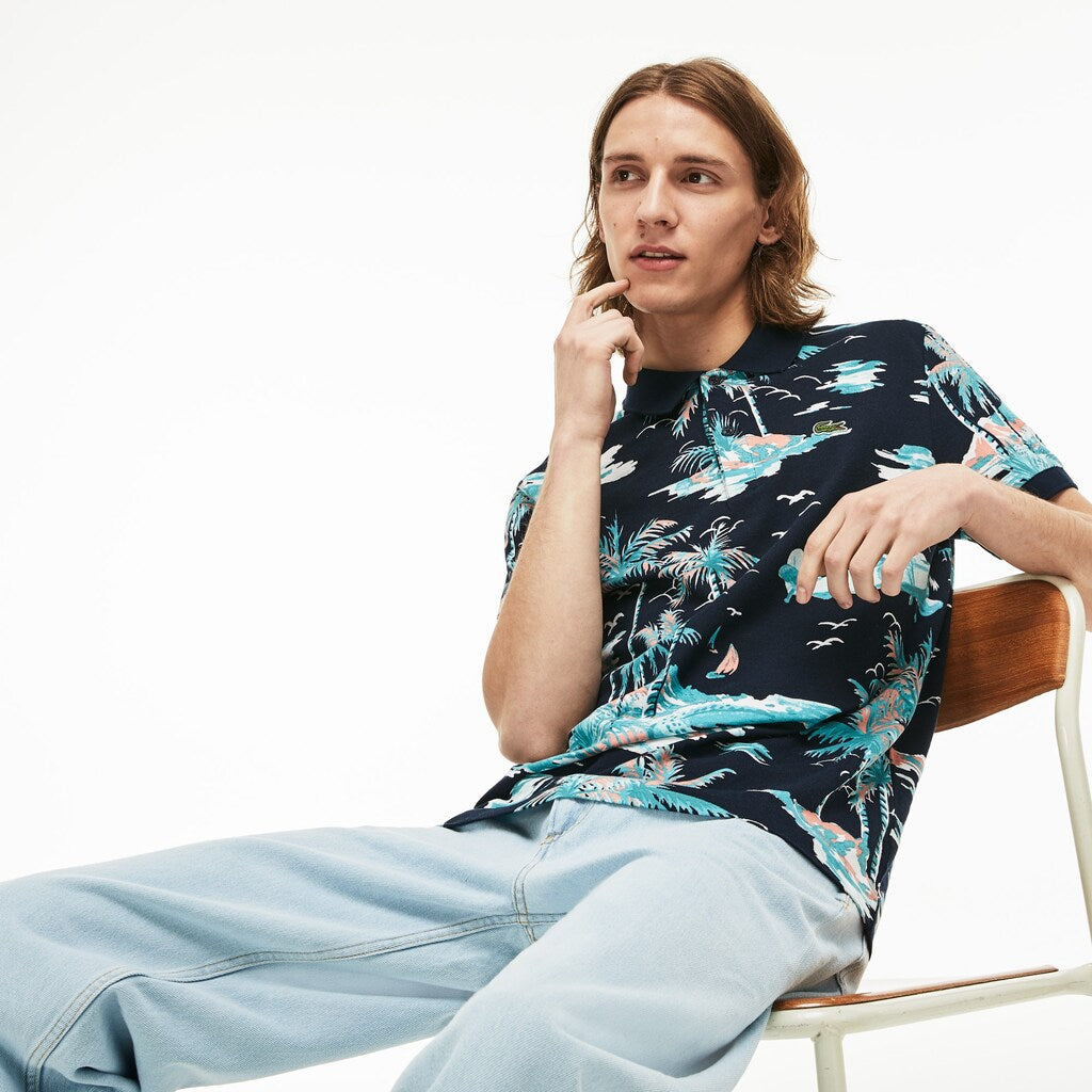 Men's Regular Fit Cotton Mini Piqué Polo / Lacoste