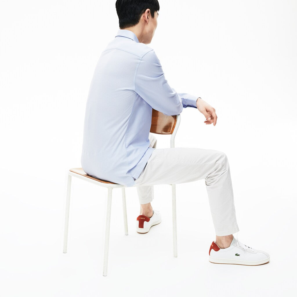 Men's Motion Slim Fit Cotton Mini Piqué Shirt / Lacoste