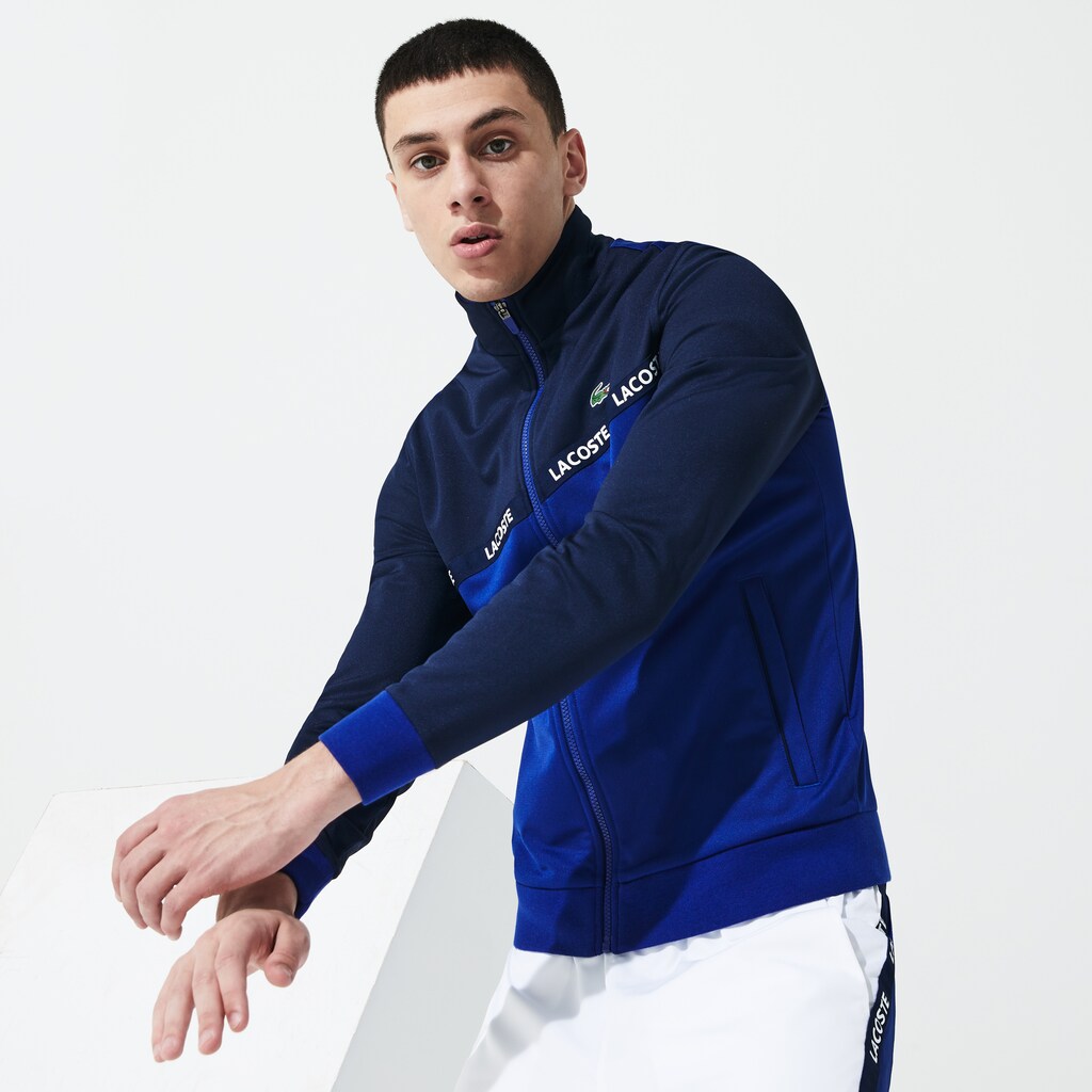 Men's SPORT Signature Band Piqué Zip Sweatshirt / Lacoste