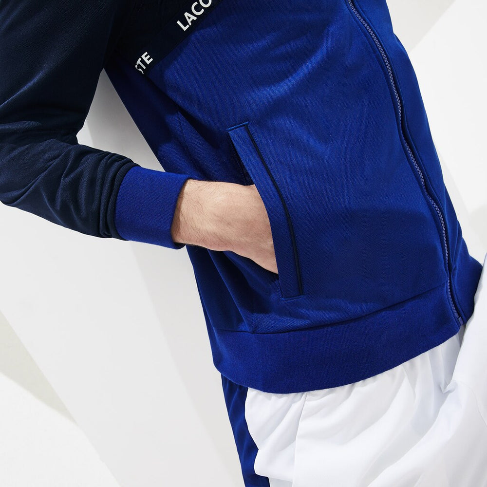 Men's SPORT Signature Band Piqué Zip Sweatshirt / Lacoste