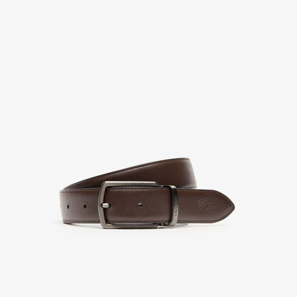 Men's Reversible Leather Belt And Interchangeable Buckles Gift Set / Lacoste