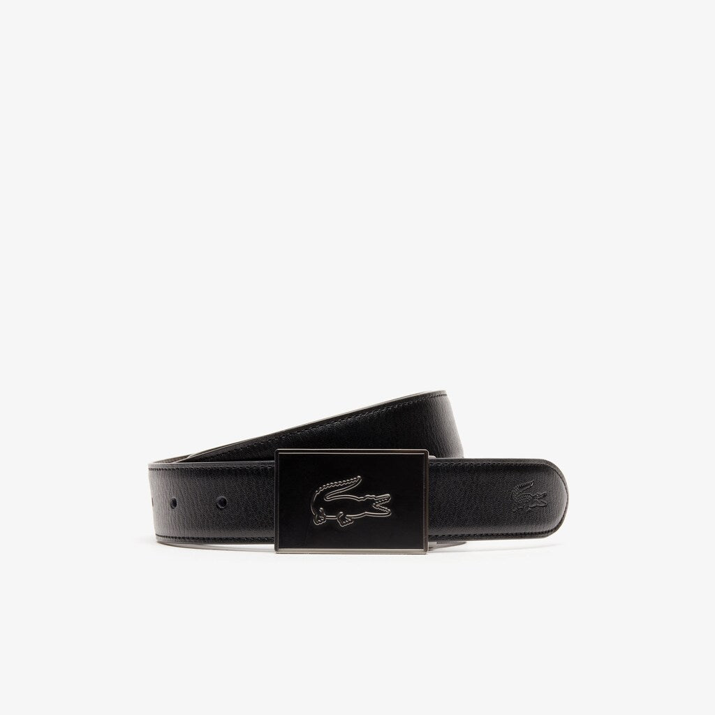 Men's Reversible Leather Belt And Interchangeable Buckles Gift Set / Lacoste