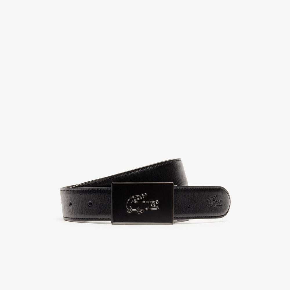 Men's Reversible Leather Belt And Interchangeable Buckles Gift Set / Lacoste