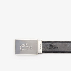 Men's Reversible Leather Belt And Interchangeable Buckles Gift Set / Lacoste
