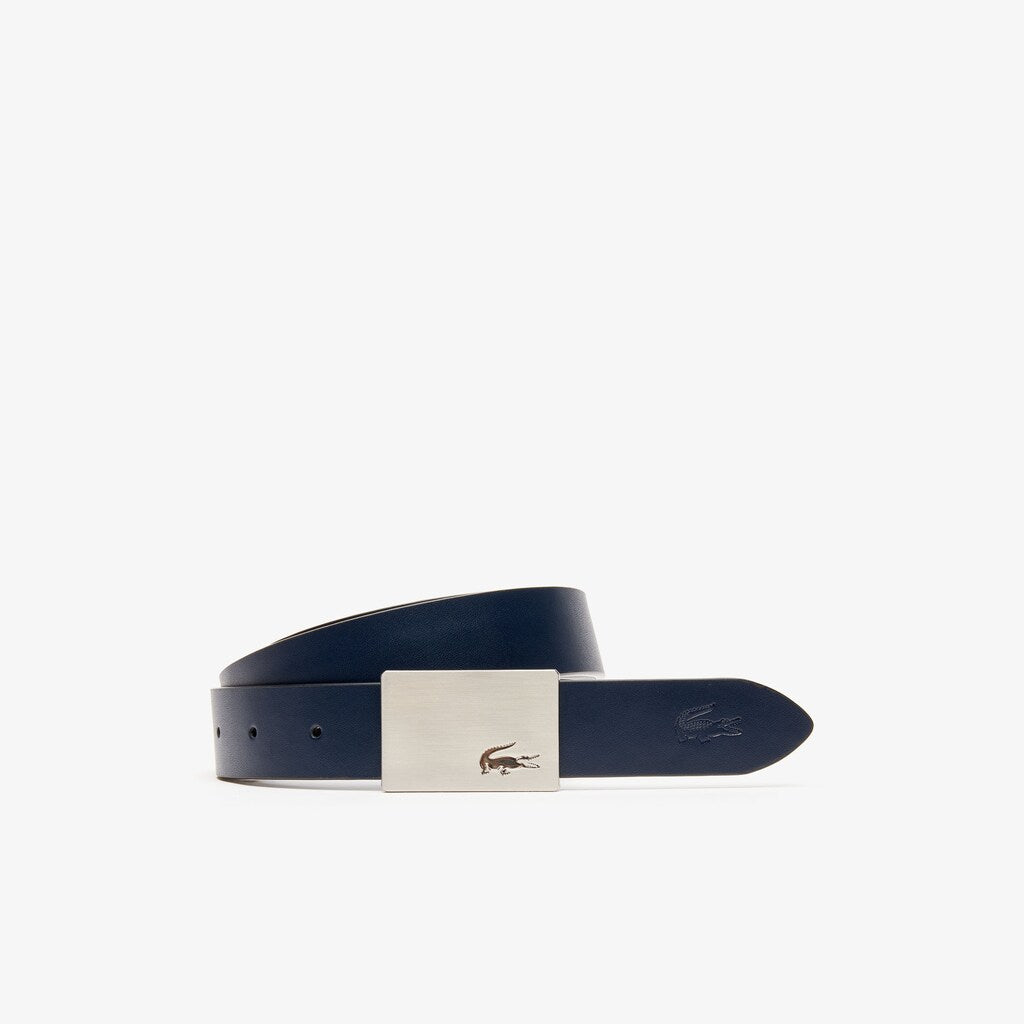 Men's Reversible Leather Belt And 2 Buckles Gift Set / Lacoste