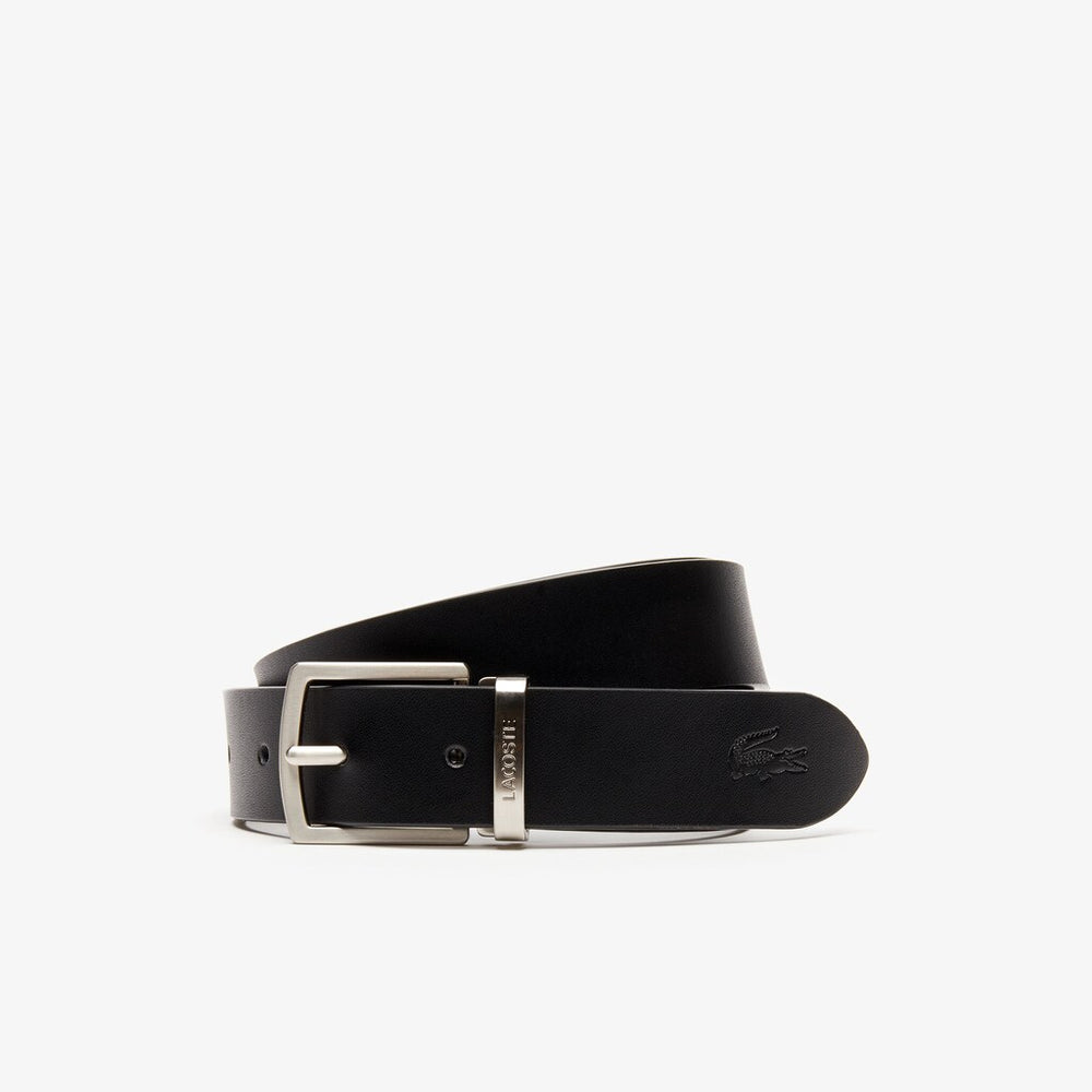 Men's Reversible Leather Belt And 2 Buckles Gift Set / Lacoste