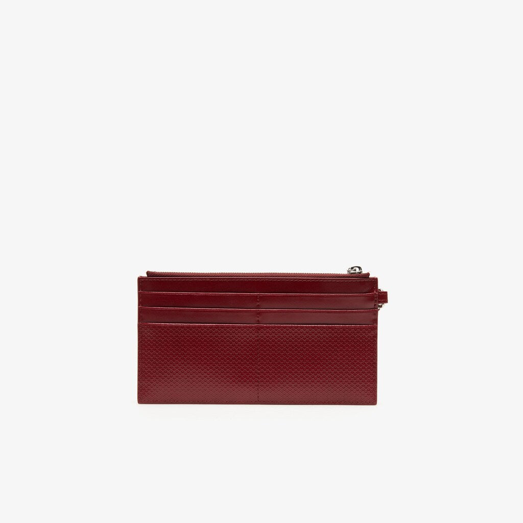 Women's Chantaco Piqué Leather Zip Coin Pouch / Lacoste