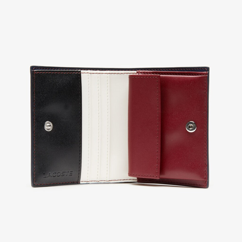 Women's Chantaco Nœud Small Piqué Leather Snap Coin Pouch / Lacoste