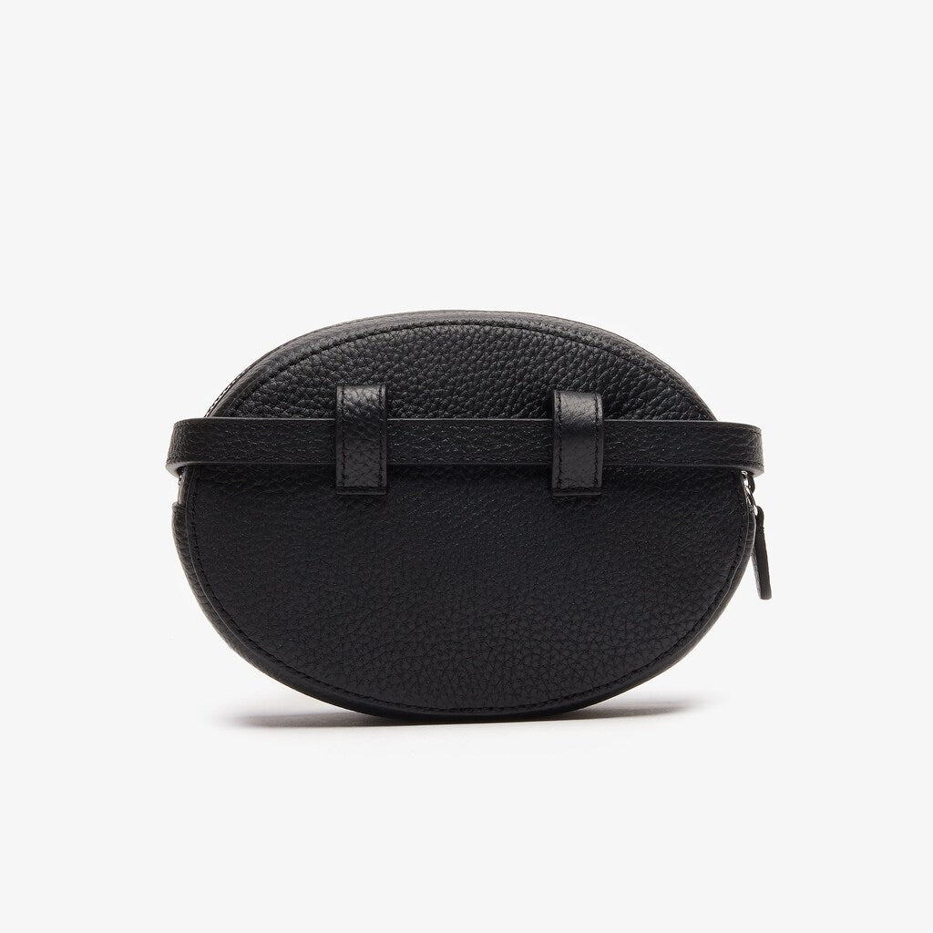 Women's Croco Crew Grained Leather Oval Belt Bag / Lacoste