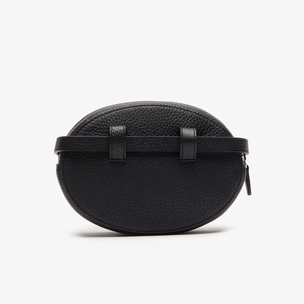 Women's Croco Crew Grained Leather Oval Belt Bag / Lacoste