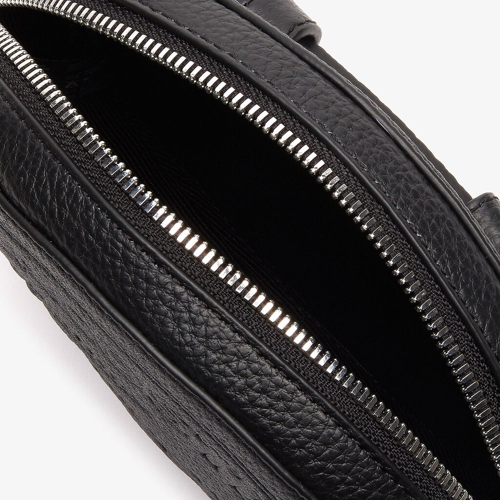 Women's Croco Crew Grained Leather Oval Belt Bag / Lacoste