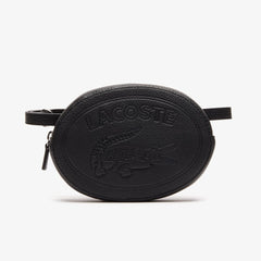 Women's Croco Crew Grained Leather Oval Belt Bag / Lacoste
