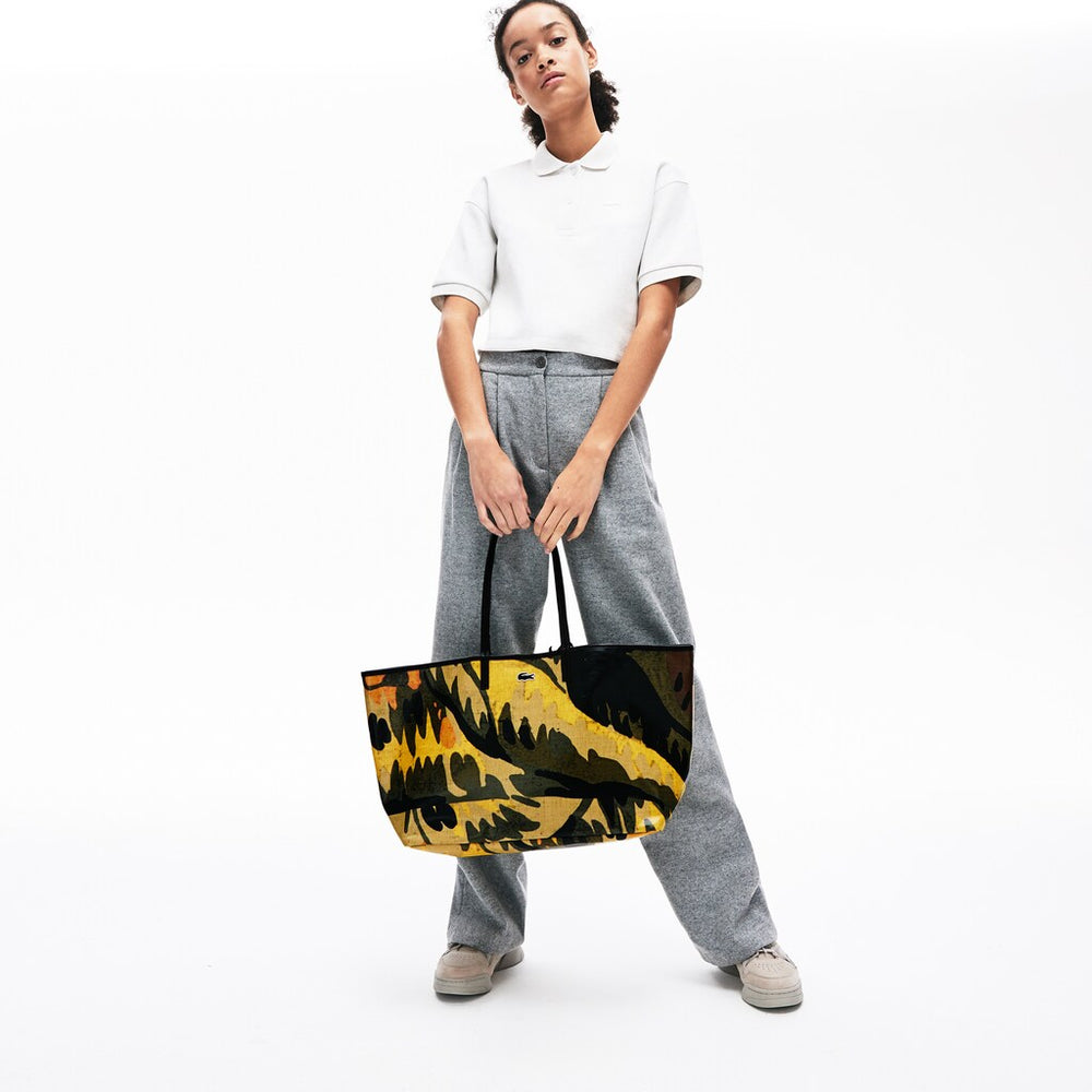 Women's Robert George Large Coated Print Canvas Tote Bag / Lacoste