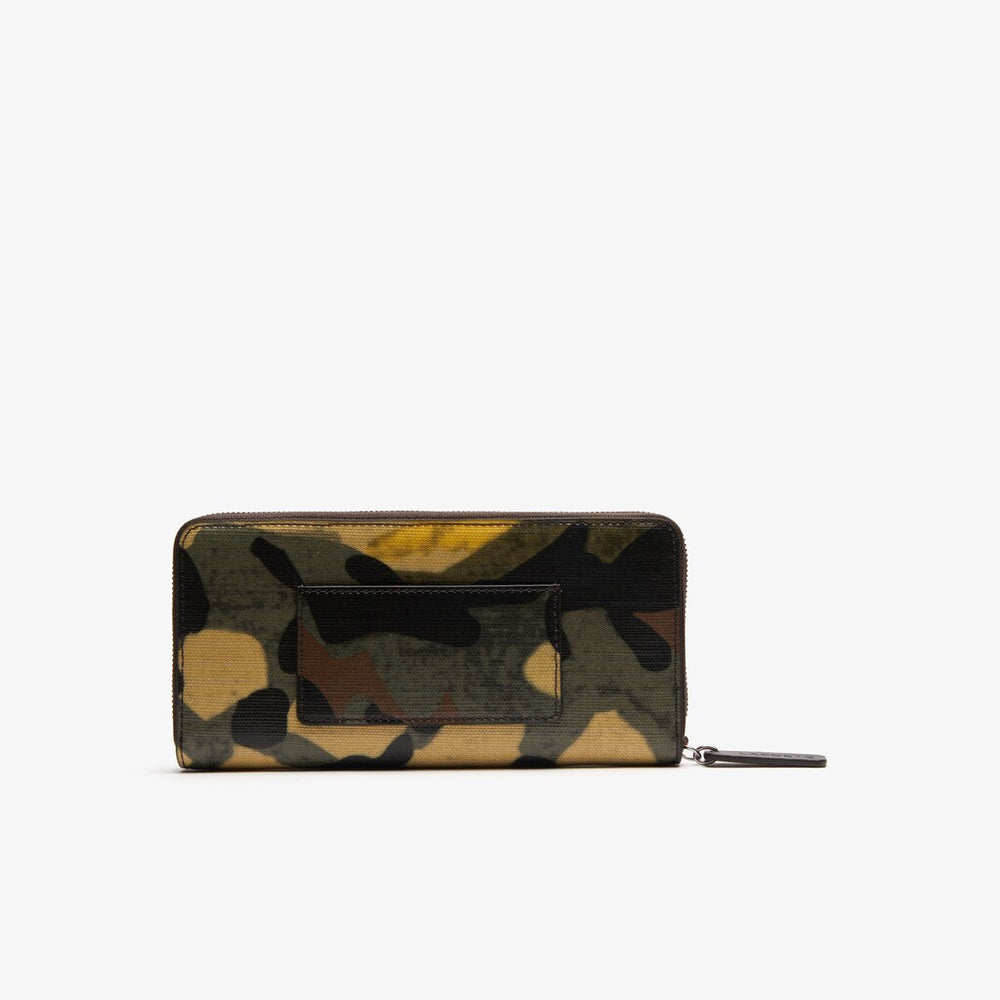 Women's Robert George Coated Print Canvas Zip Wallet / Lacoste