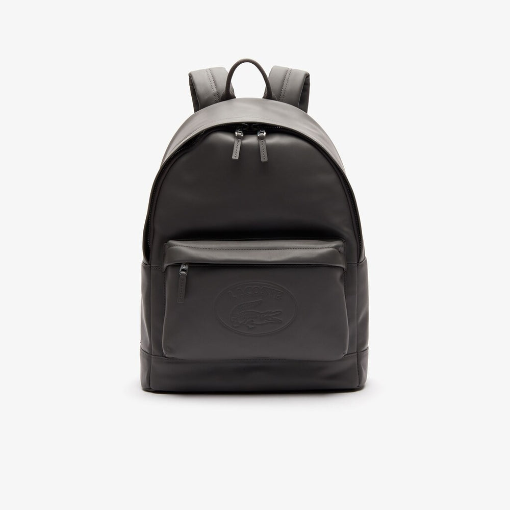 Men's L.12.12 Casual Embossed Lettering Leather Backpack / Lacoste