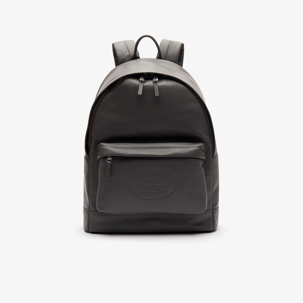 Men's L.12.12 Casual Embossed Lettering Leather Backpack / Lacoste