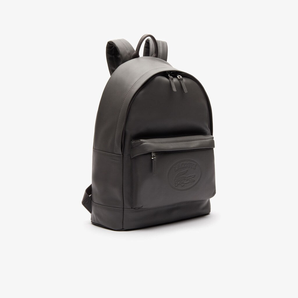 Men's L.12.12 Casual Embossed Lettering Leather Backpack / Lacoste