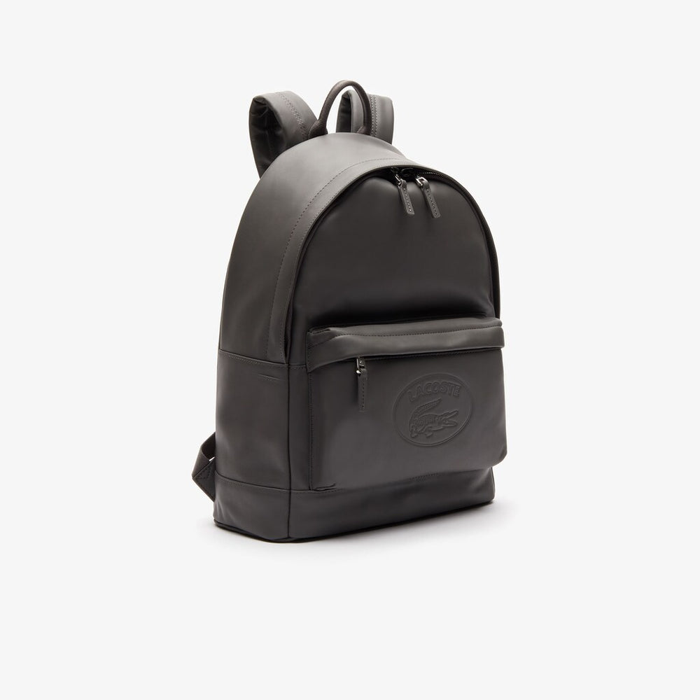 Men's L.12.12 Casual Embossed Lettering Leather Backpack / Lacoste