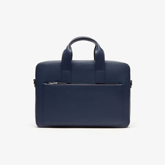 Men's Chantaco Matte Piqué Leather Computer Bag / Lacoste