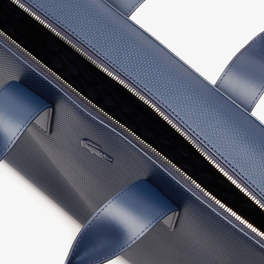 Men's Chantaco Matte Piqué Leather Computer Bag / Lacoste