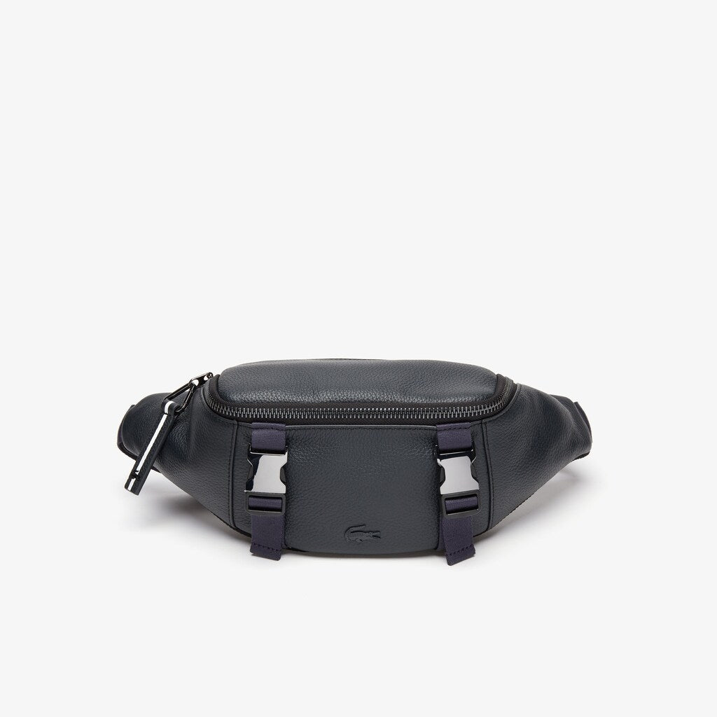 Men's Altitude Grained Leather Zip Fanny Pack / Lacoste