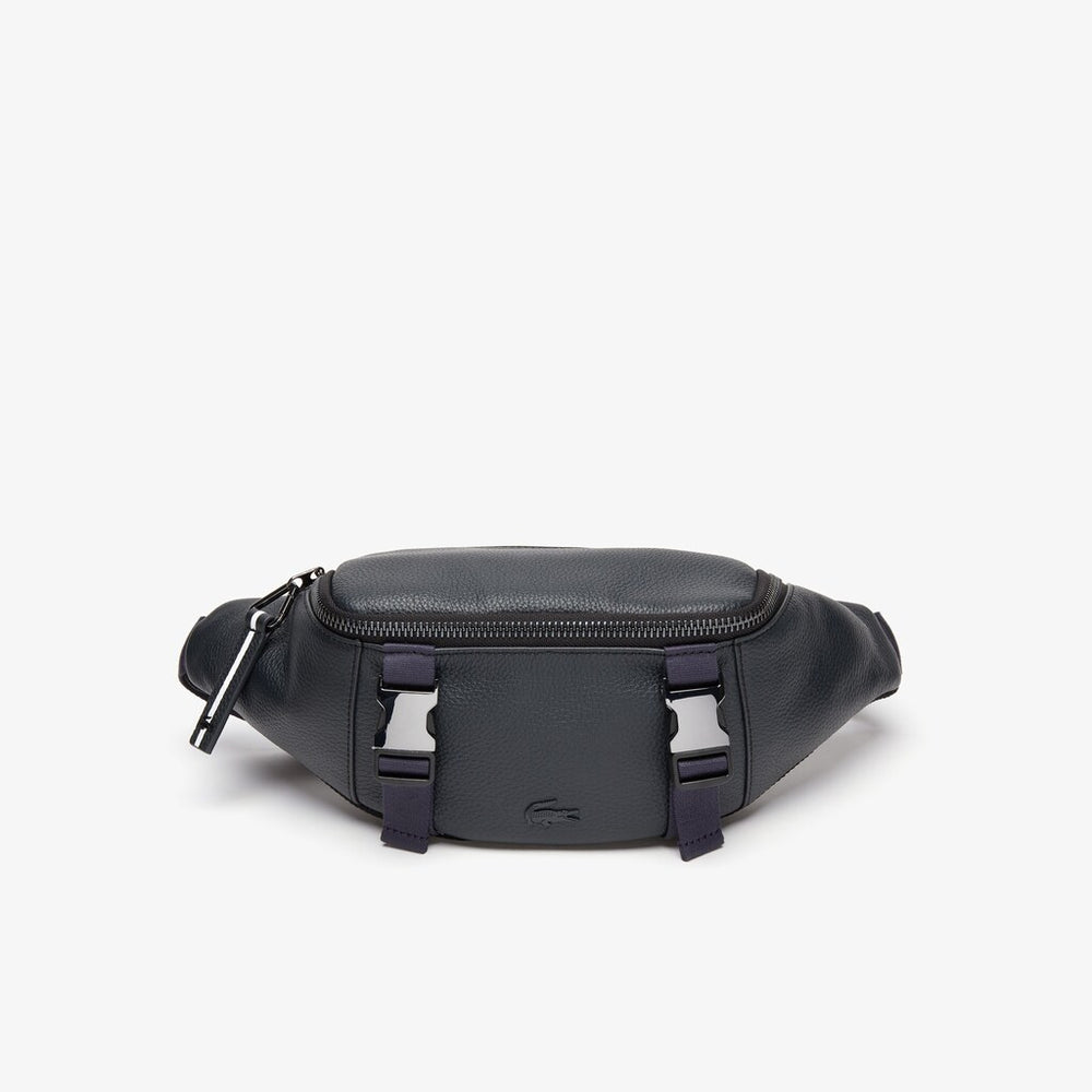Men's Altitude Grained Leather Zip Fanny Pack / Lacoste