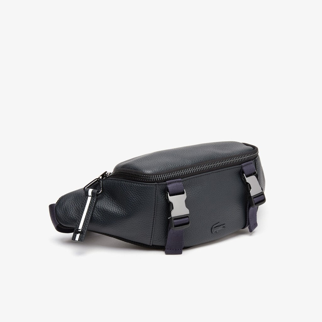 Men's Altitude Grained Leather Zip Fanny Pack / Lacoste