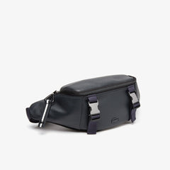 Men's Altitude Grained Leather Zip Fanny Pack / Lacoste