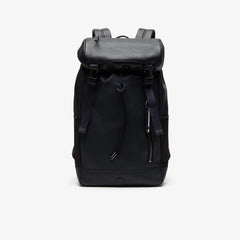 Men's Altitude Grained Leather Flap Backpack / Lacoste