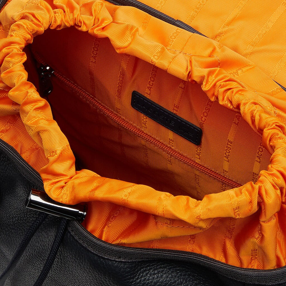 Men's Altitude Grained Leather Flap Backpack / Lacoste