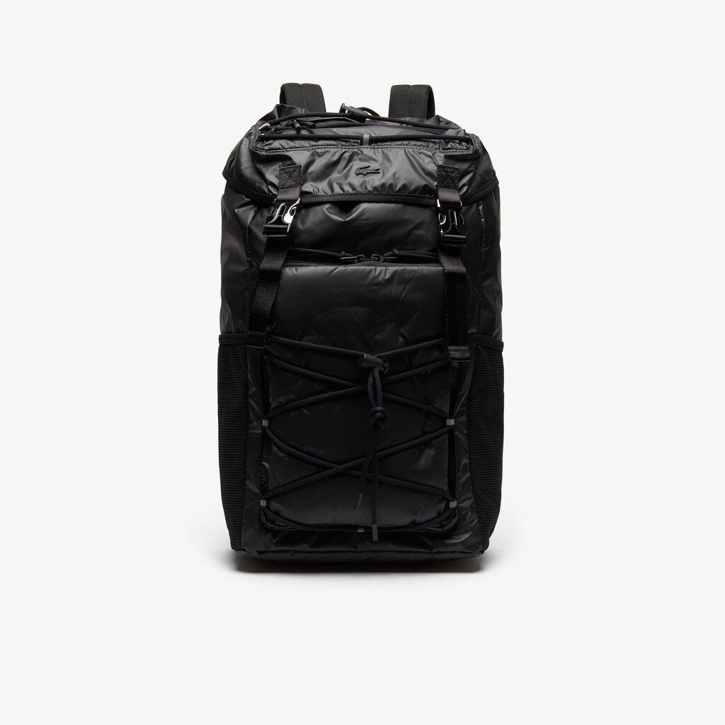 Men's Altitude Drawstring Flap Nylon Backpack / Lacoste