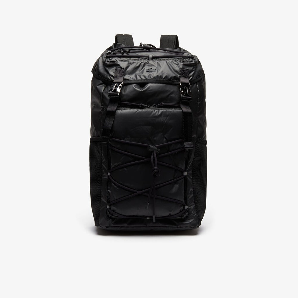 Men's Altitude Drawstring Flap Nylon Backpack / Lacoste