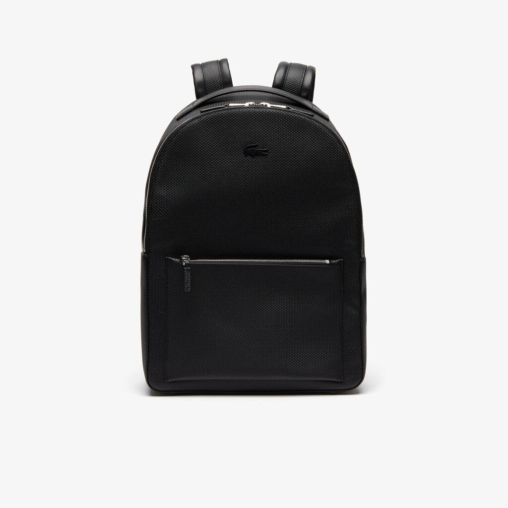 Men's Chantaco Soft Leather Zip Backpack / Lacoste