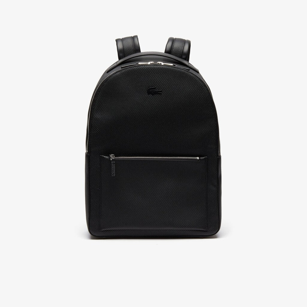 Men's Chantaco Soft Leather Zip Backpack / Lacoste