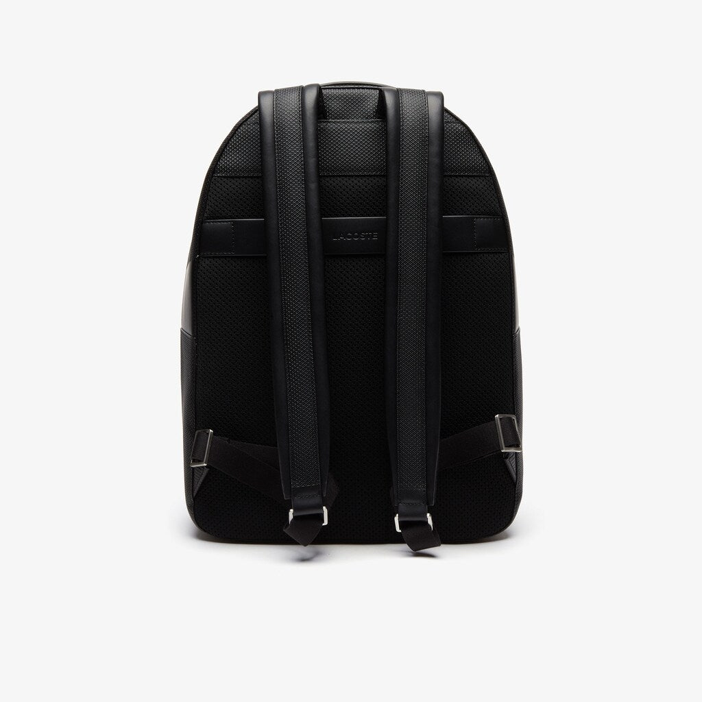 Men's Chantaco Soft Leather Zip Backpack / Lacoste