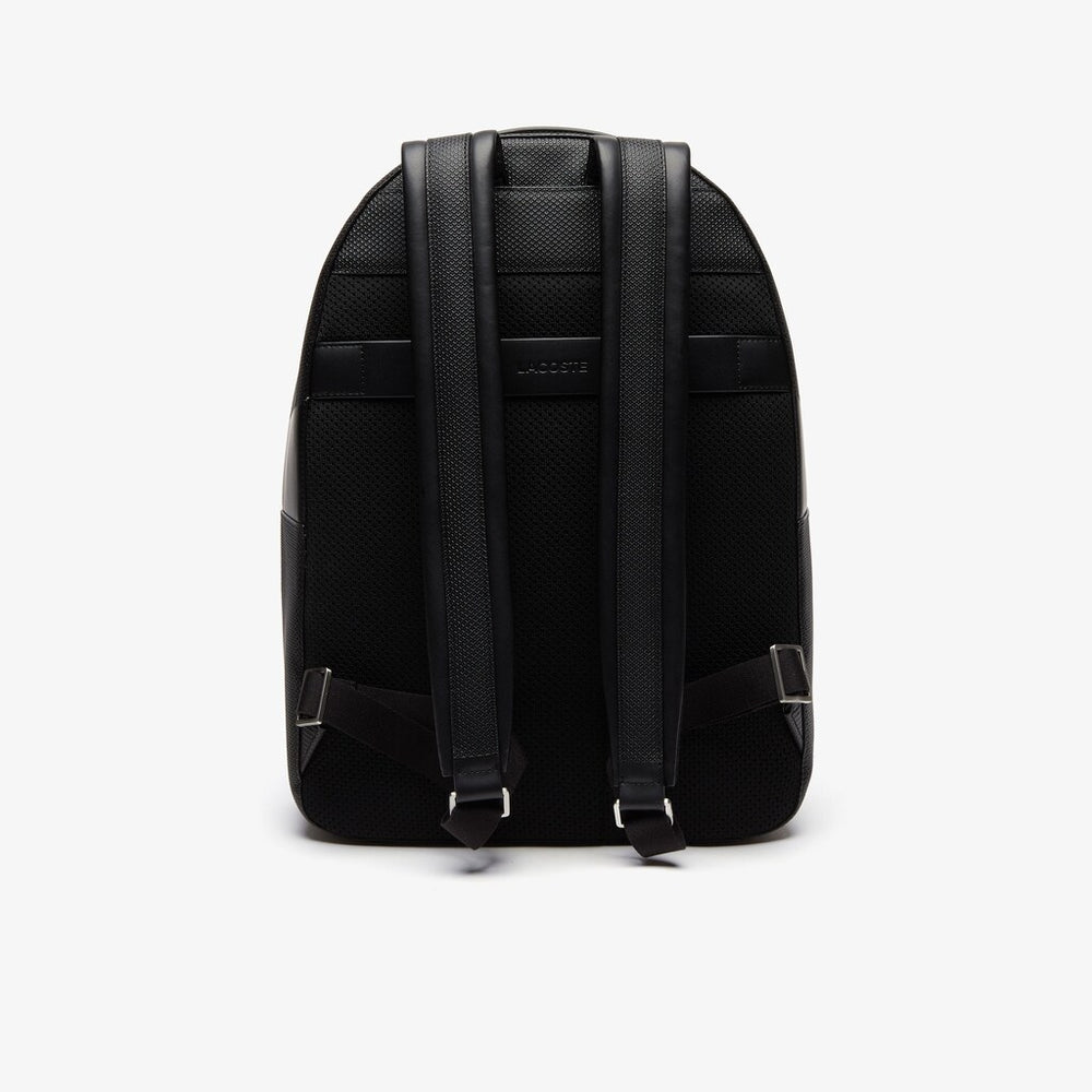 Men's Chantaco Soft Leather Zip Backpack / Lacoste