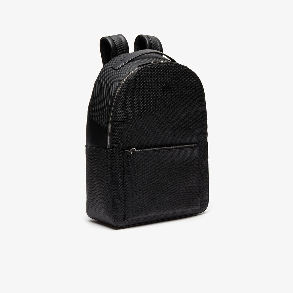 Men's Chantaco Soft Leather Zip Backpack / Lacoste