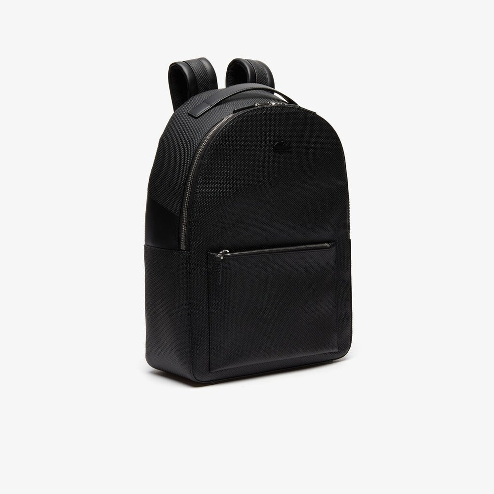 Men's Chantaco Soft Leather Zip Backpack / Lacoste