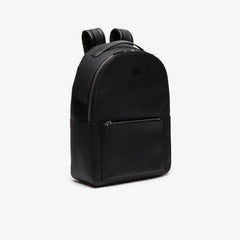 Men's Chantaco Soft Leather Zip Backpack / Lacoste