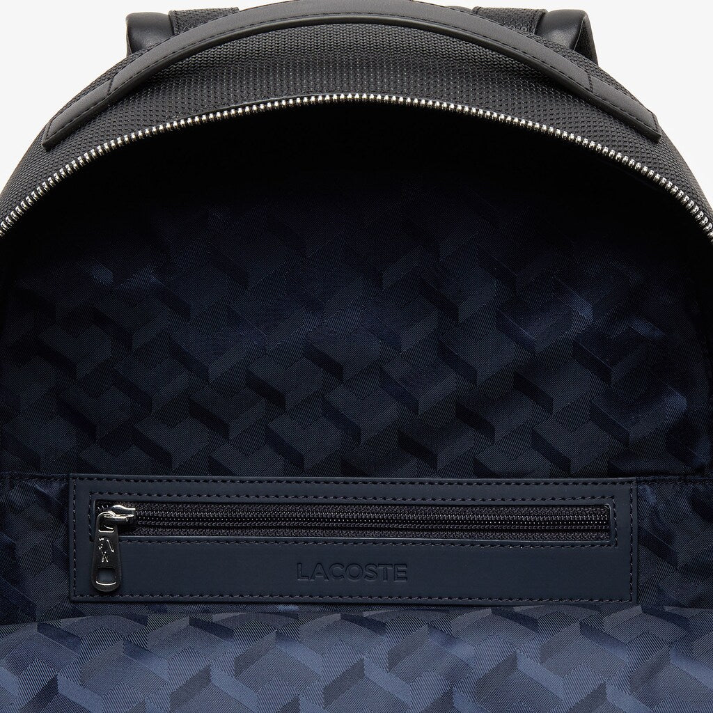 Men's Chantaco Soft Leather Zip Backpack / Lacoste