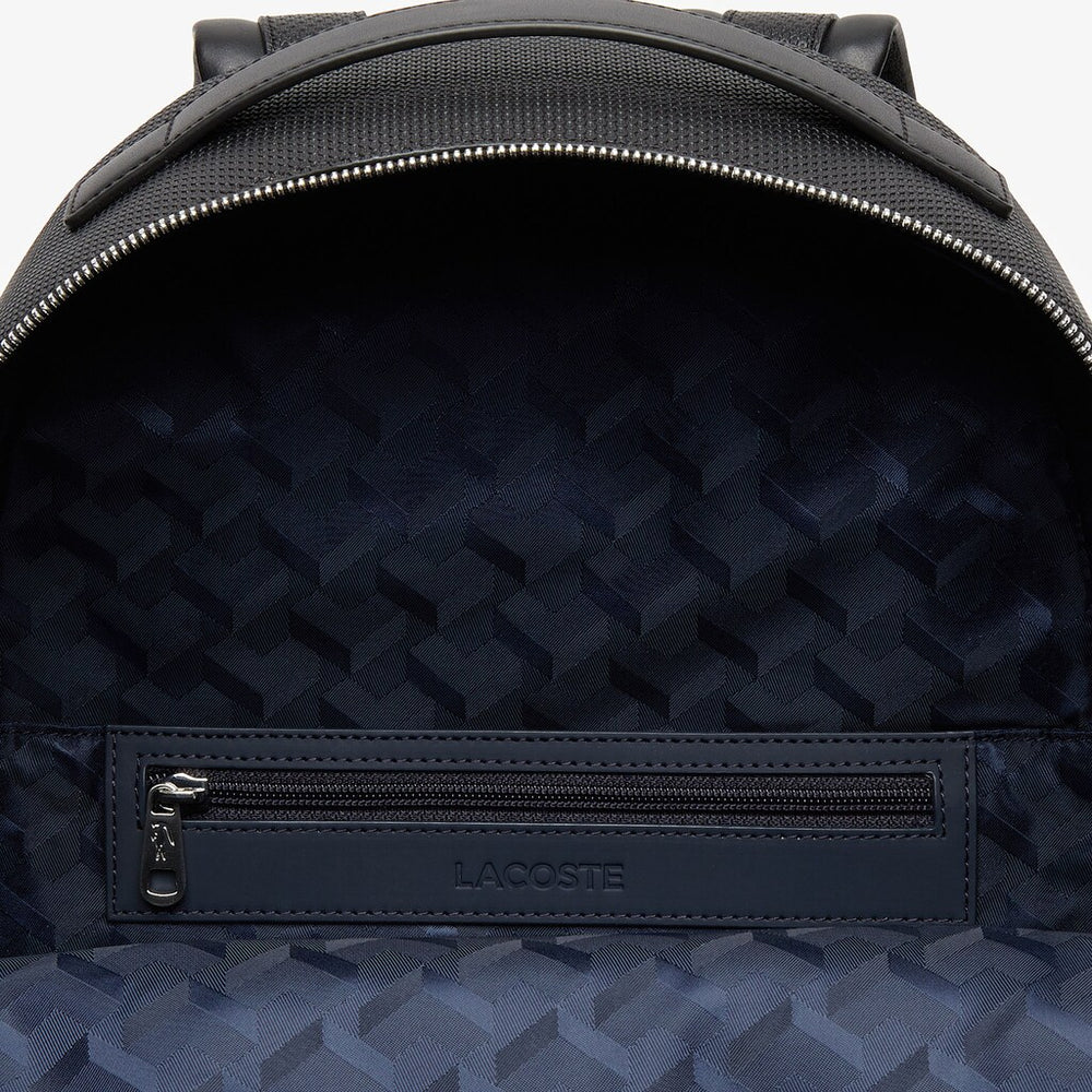 Men's Chantaco Soft Leather Zip Backpack / Lacoste