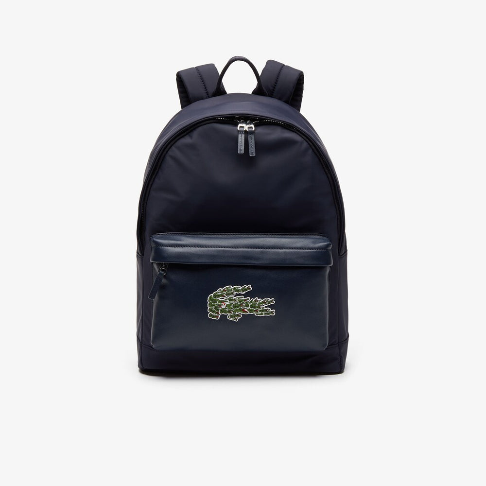 Men's L.12.12 Croco Magic Leather and Canvas Backpack / Lacoste