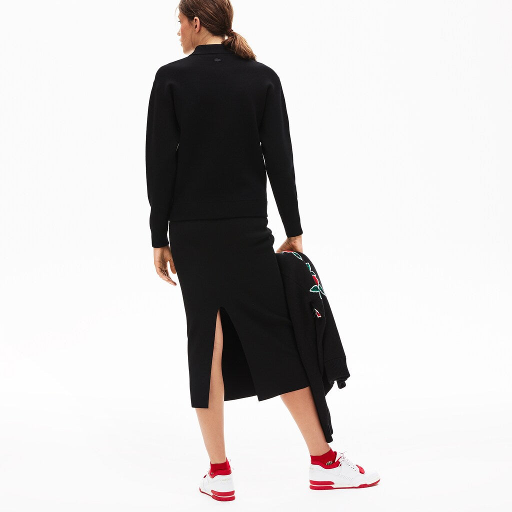 Women's LIVE Rose-Embroidered Cropped Sweater / Lacoste