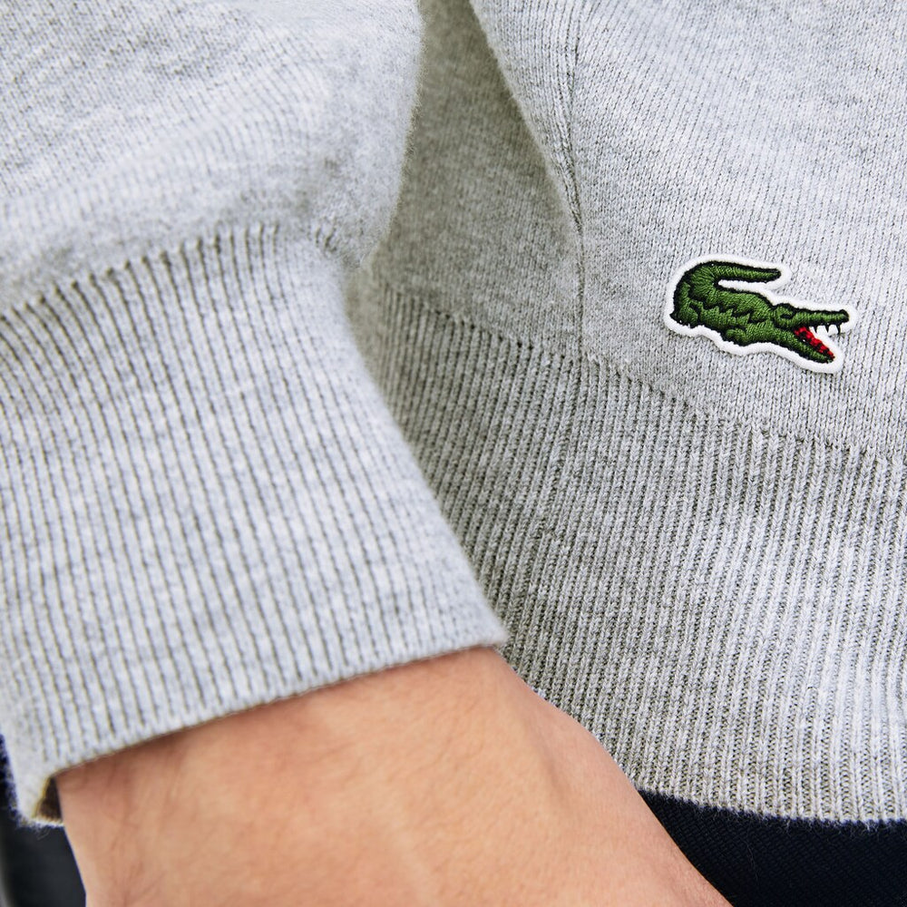 Men's 3D-Lettering Crewneck Cotton Blend Sweater / Lacoste
