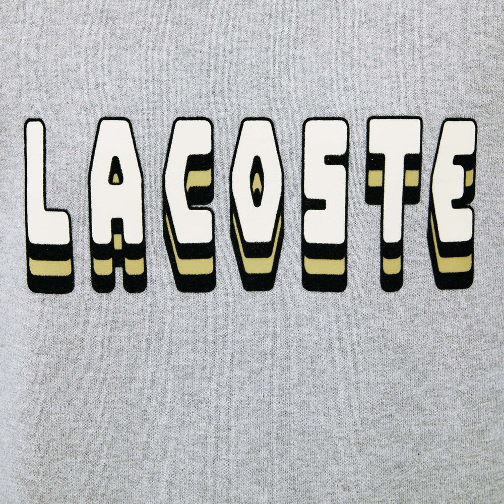 Men's 3D-Lettering Crewneck Cotton Blend Sweater / Lacoste