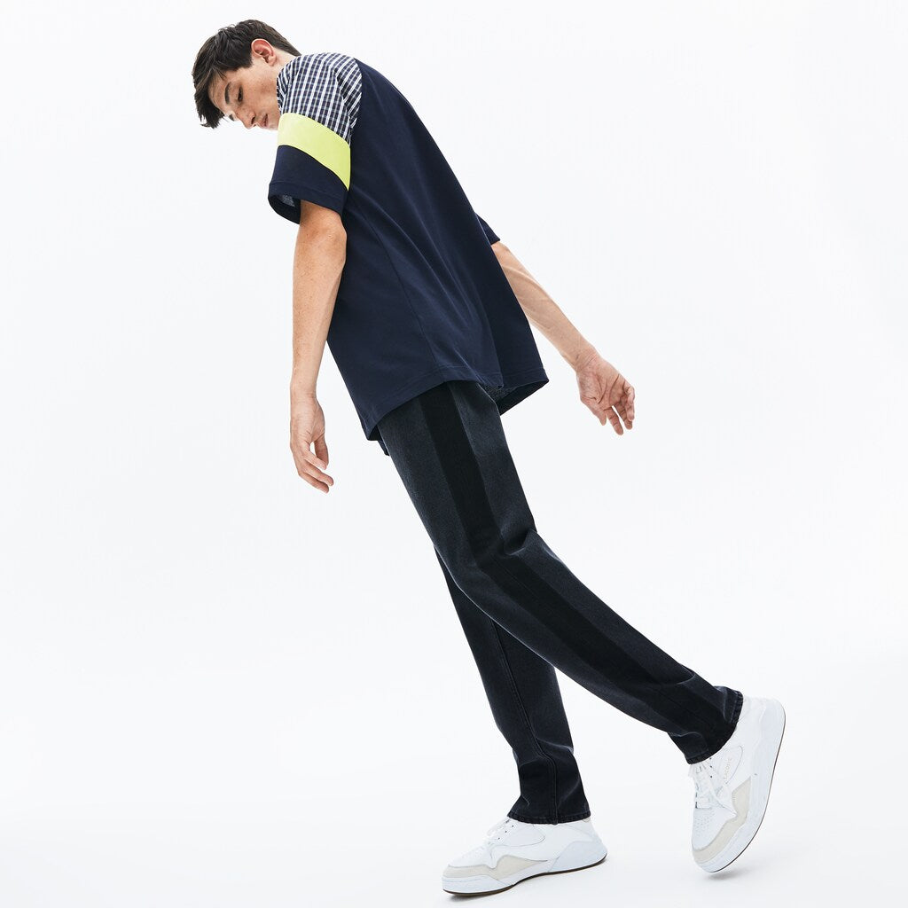 Men's LIVE Straight Cut 5-Pocket Cotton Jeans / Lacoste