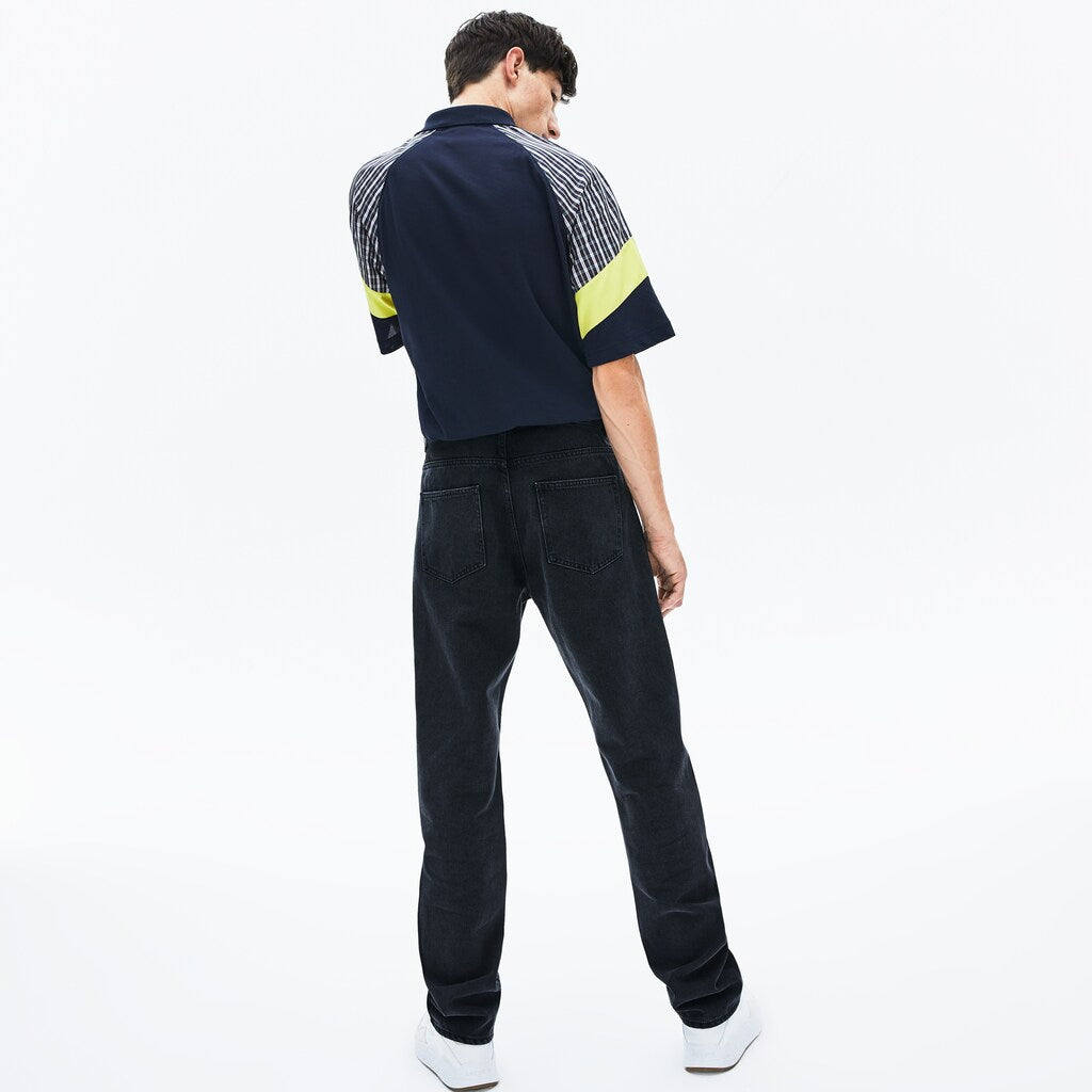 Men's LIVE Straight Cut 5-Pocket Cotton Jeans / Lacoste