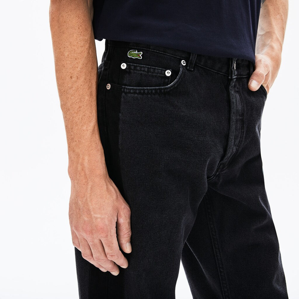 Men's LIVE Straight Cut 5-Pocket Cotton Jeans / Lacoste
