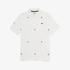 Men's LIVE Classic Fit Rose Embroidery Cotton Piqué Polo / Lacoste